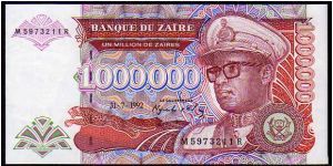 *ZAIRE*
_________________

1'000'000 Zaires
Pk 44
----------------- Banknote