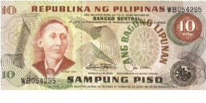 10 Pesos note in series, 8 - 9. I will trade this note for notes I need. Banknote