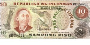 10 Pesos note in series, 2 - 9. I will trade this note for notes I need. Banknote