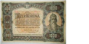 1000 korona. large note Banknote