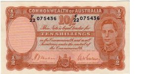 COMMONWEALTH OF AUSTRALIA-
 ONE POUND FOR GOOD OLD GEORGE Banknote