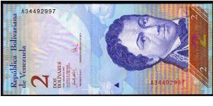 2 Bolivares
Pk New Banknote