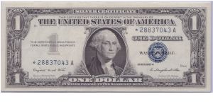 1957 A $1 SILVER CERTIFICATE STAR NOTE Banknote