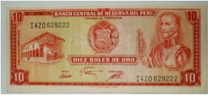 10 pesos de oro peru Banknote