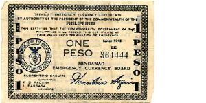 1 peso
Emergency Money
Mindanao Banknote