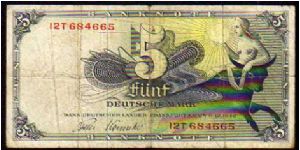 (Federal Republic of Germany)

5 Mark
Pk 13i Banknote