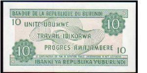 Banknote from Burundi