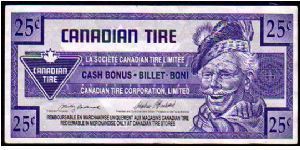 25 Cents__
Pk NL__
Canadian Tire

Coupon Banknote