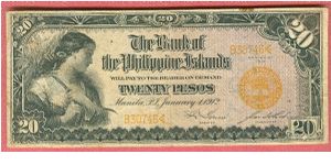 Twenty Pesos Bank of the Philippine Islands P-9a. Banknote