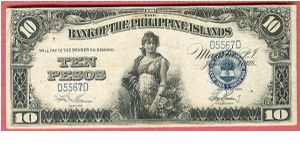 Ten Pesos Bank of the Philippine Islands P-17. Banknote
