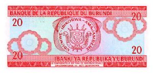 Banknote from Burundi