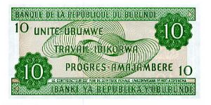 Banknote from Burundi