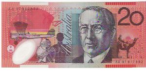 20 DOLLARS

POLYMER NOTE

AA 07 917 852 Banknote