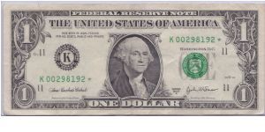 2003 A DALLAS FRN
*STAR NOTE*

1 OF 640,000 NOTES PRINTED IN THIS RUN Banknote