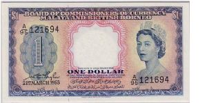 MALAYA-
 ONE DOLLAR Banknote