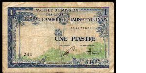 *FRENCH INDOCHINA*
__________________

1 Piastre/Dong
Pk 105
==================
Series -Z-
================== Banknote