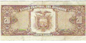 Banknote from Ecuador