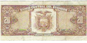 Banknote from Ecuador