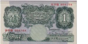 BANK OF ENGLAND-
 ONE POUND Banknote