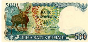 500 Rupiah
Blue/Green/Brown
Stag
Cirebon bank branch
Wtrmrk General A Yani Banknote