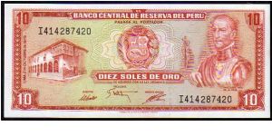 10 Soles de Oro
Pk 106 Banknote