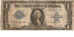 1923 $1 silver certificate. Signatures Speelman-White Banknote