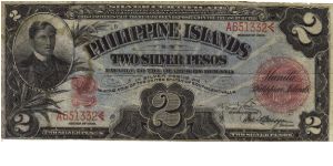 PI-32a RARE Philippine Islands 2 Peso note. Banknote