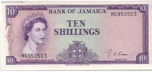 GOVERNMENT OF JAMAICA-
 ONE POUND Banknote