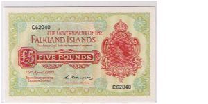 FALKLAND ISLANDS-
 5 POUNDS Banknote