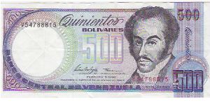 500 BOLIVARES

V54788815 Banknote