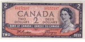 BANK OF CANADA-
QEII $2.0 DEVIL IN HER HAIR Banknote