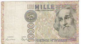 Banknote from Italy