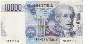 10,000 LIRE

PD 184140 T Banknote
