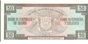 Banknote from Burundi