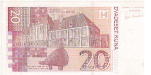 Banknote from Croatia