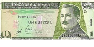 1 quetzal; January 9, 1998 Banknote