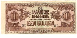 1 gulden; 1942

Japanese occupation note for use in Dutch Indies Banknote