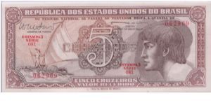 1961 REPUBLICA DOS ESTADO UNIDOS DO BRASIL 5 *CINCO* CRUZIROS


P166 Banknote