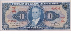 1961 REPBULICA DOS ESTADO UNIDOS DO BRASIL 10 *DEZ* CRUZERIOS


P167 Banknote