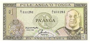 1 pa'anga; 1985 Banknote