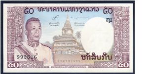 Laos 50 Kip 1963 P12. Banknote
