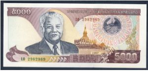 Laos 5000 Kip 1997 P34. Banknote