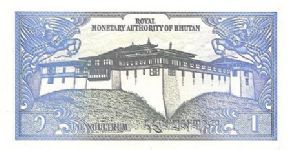 Banknote from Bhutan