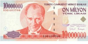 10,000,000 Lira Banknote