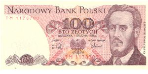 1988 NARODOWY BANK POLSKI 100 ZLOTYCH

P143e Banknote