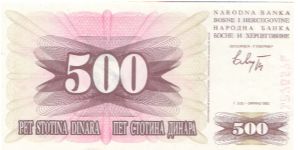 Banknote from Bosnia