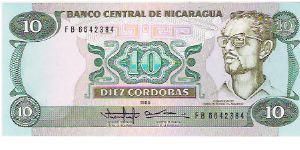 10 CORDOBAS

FB 6642384

P # 151 Banknote