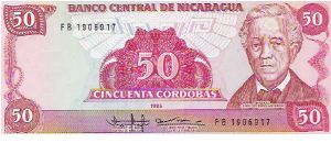 50 CORDOBAS

FB 1906917

P # 153 Banknote