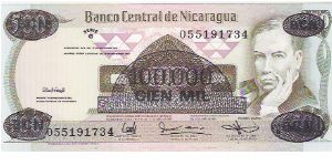 100,000 CORDOBAS

SERIE G

055191734

P # 149 Banknote