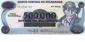 500,000 CORDOBAS

FF 4035757

P # 163 Banknote